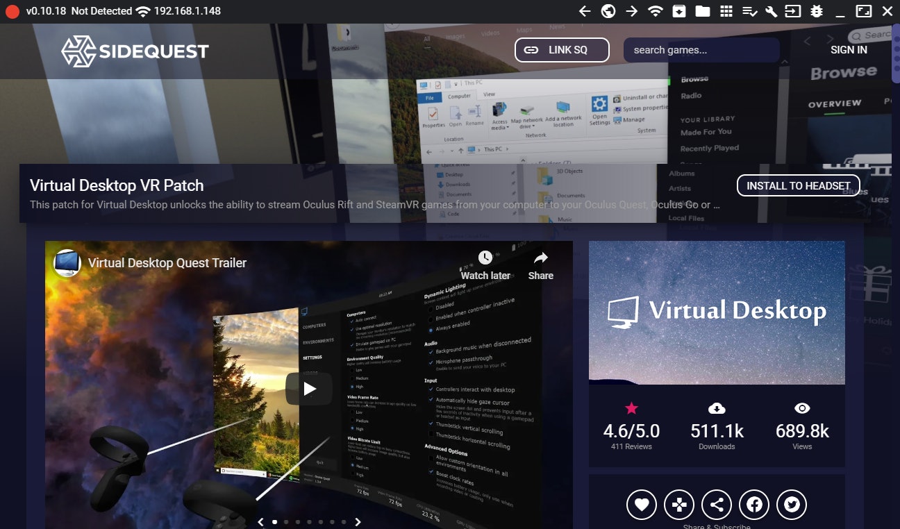 virtual desktop half life alyx
