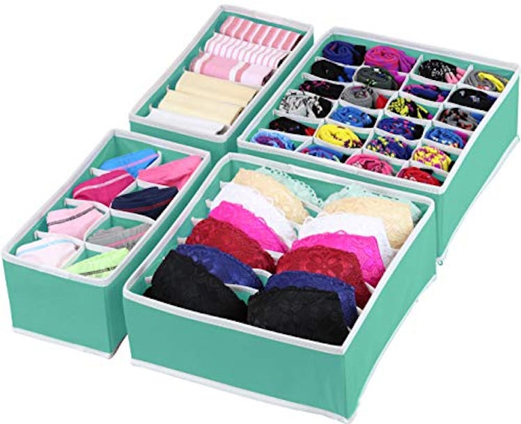 Simple Houseware Closet Underwear Organizer Drawer Divider (4-Pack)