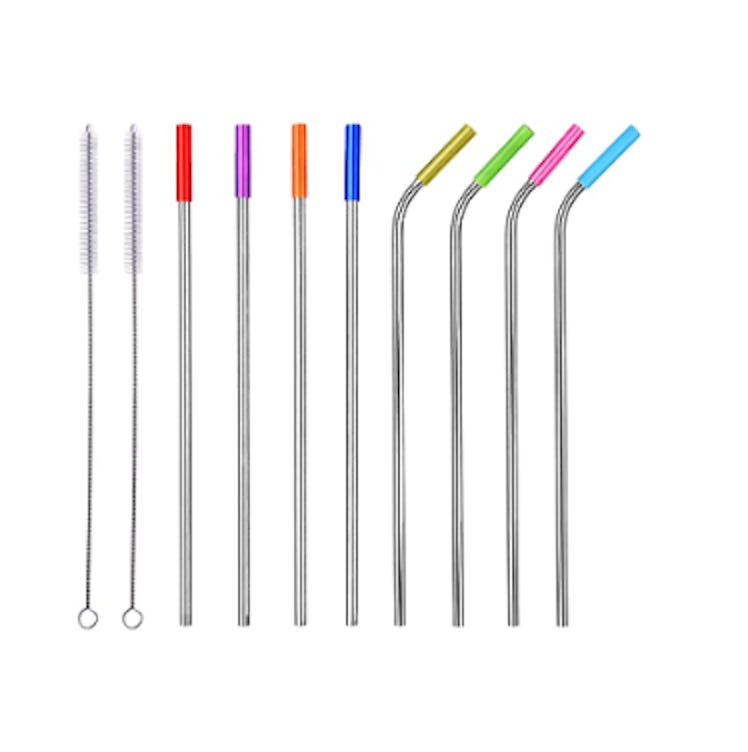 ALINK 8-Pack Stainless Steel Straws