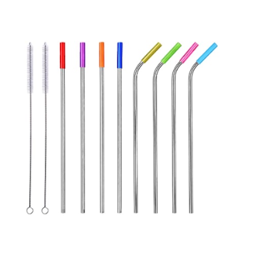 ALINK 8-Pack Stainless Steel Straws