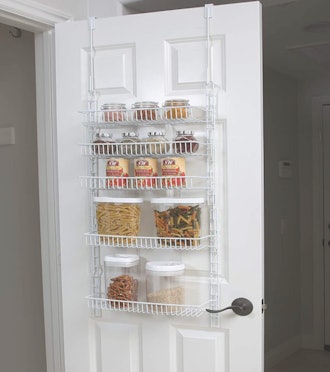 Smart Design Over-The-Door Adjustable Pantry Organizer Rack