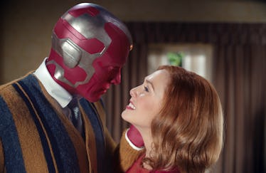 Elizabeth Olsen and Paul Bettany in WandaVision.