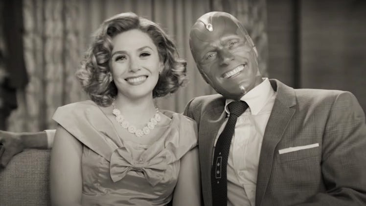 Elizabeth Olsen and Paul Bettany in WandaVision.