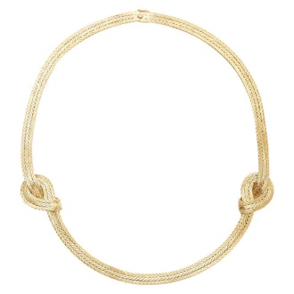 18 Karat Yellow Gold Oro Double Knot Necklace