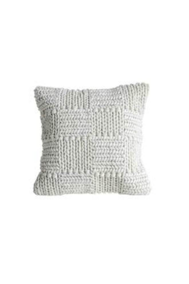 Knit Wool Cream Pillow