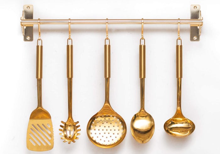 STYLED SETTINGS Brass Cooking Utensils  (5-Pack)