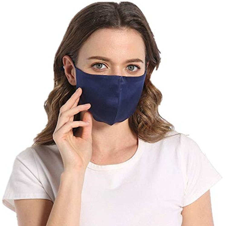 	 ROSEWARD 100% Mulberry Silk Face Adjustable Mask with Filter Pocket