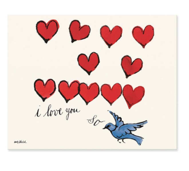 Warhol: I Love You So Matted Print