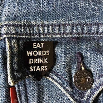 "Eat Words Drink Stars" Enamel Pin