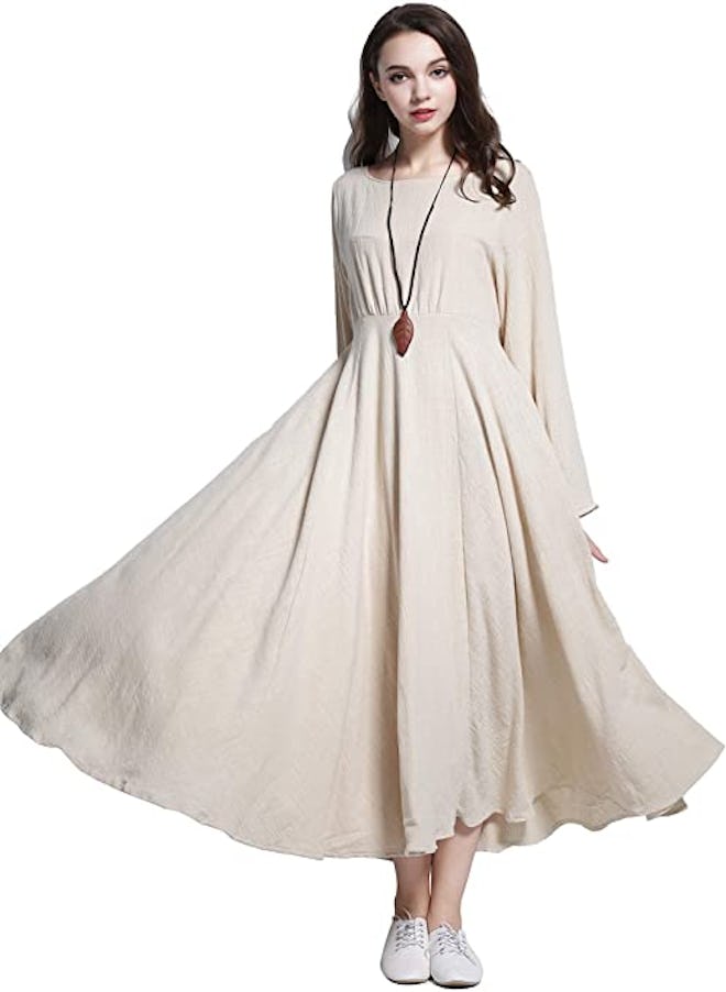 Anysize Double-Layer Linen Cotton Dress