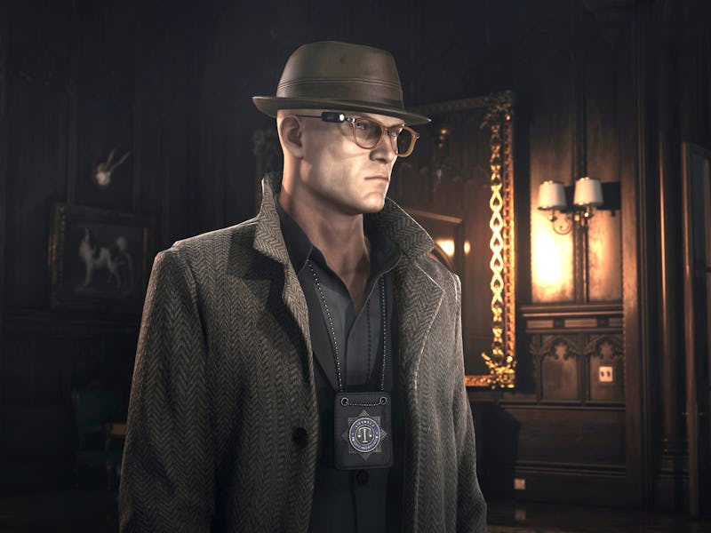 A screenshot from the video game Hitman during the Dartmoor blast level