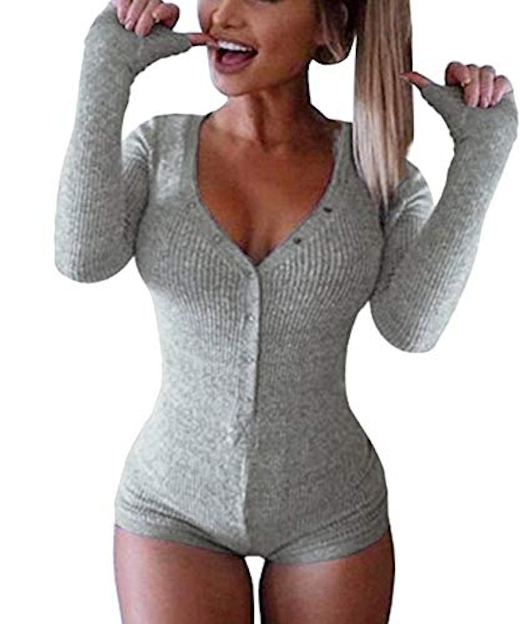 Roselux Long Sleeve Knitted One Piece Bodysuit 