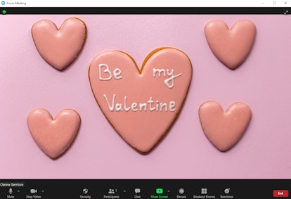 These Valentine's Day Zoom backgrounds are so festive.