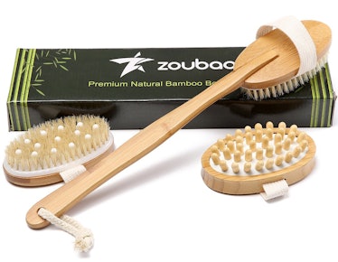 Premium Bamboo Long Handle Body Brush