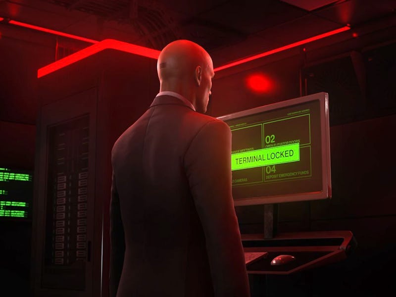 A screenshot from Hitman 3 with Agent 47