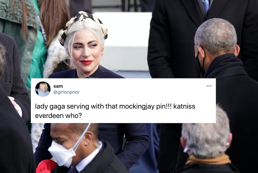 These Tweets About Lady Gaga S Mockingjay Brooch At The 2021 Inauguration Are Full Of Questions