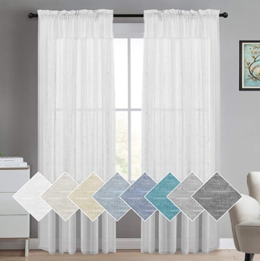 Turquoize Sheer Linen Curtains