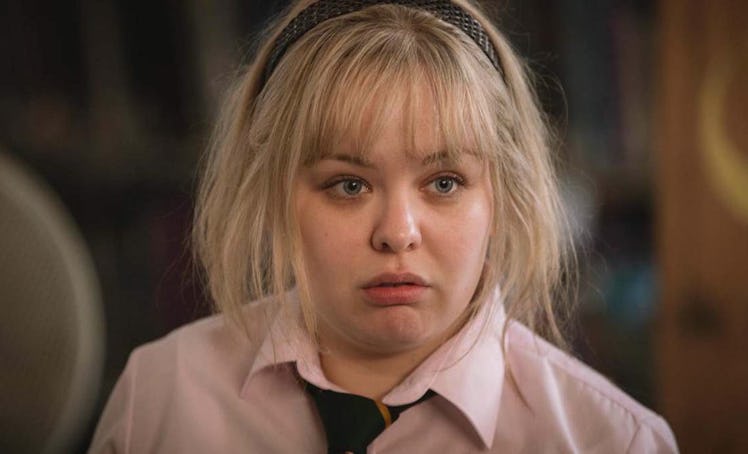 Nicola Coughlan stars as Clare in 'Derry Girls' before she starred as Penelope Featherington in 'Bri...