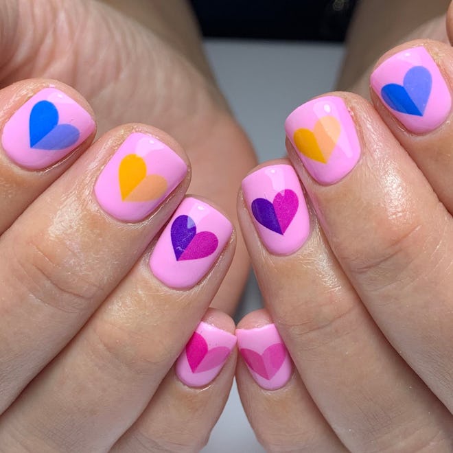 Nail art water decal heart stickers