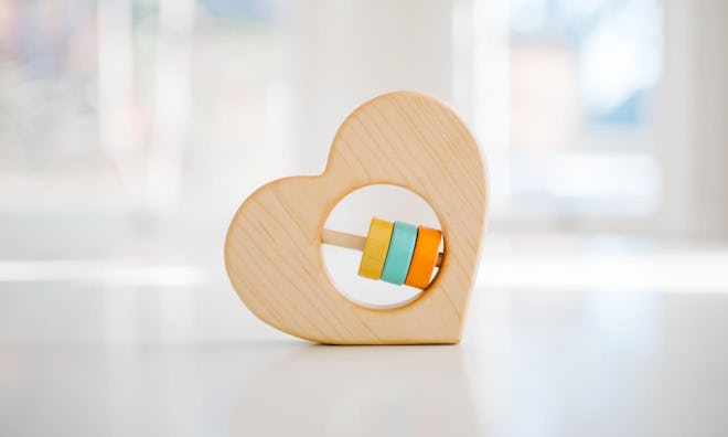 BannorToys Heart Shaped Wooden Rattle