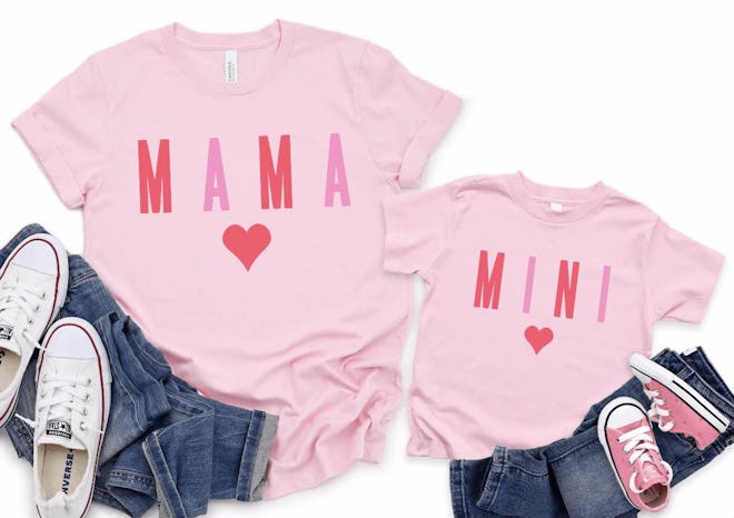 SymbolicImports Valentines Mommy and Me Matching Outfits - Mini Bodysuit