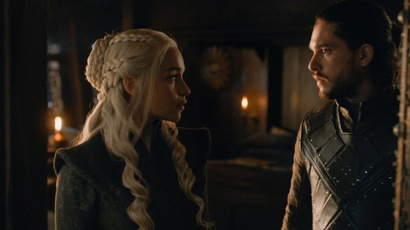 Daenerys Targaryen and Jon Snow. Photo via HBO