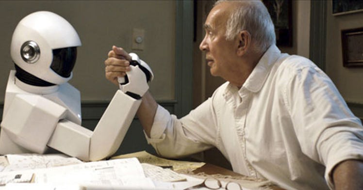 Langella and the two actors portraying Robot have terrific chemistry