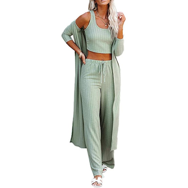 Fessceruna Ribbed Loungewear Set