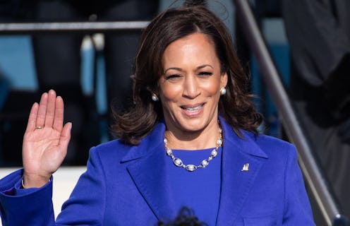 Kamala Harris wore a pearl necklace at the inauguration.