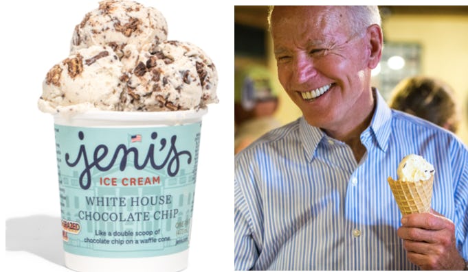 Jeni’s White House Chocolate Chip Ice Cream For Biden's Inauguration