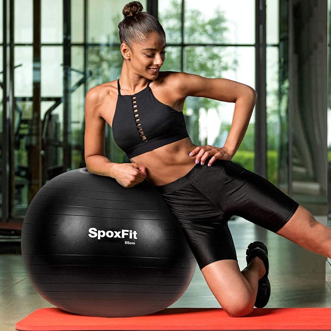 SpoxFit Exercise Ball Chair with Resistance Bands