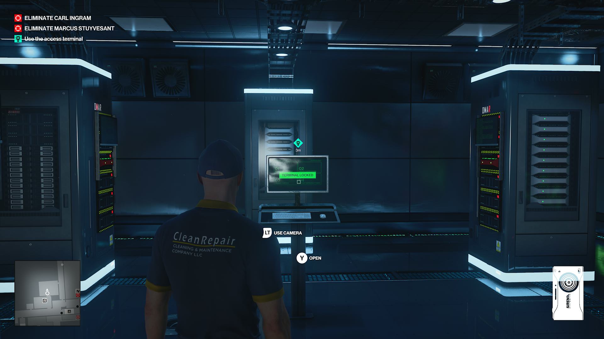 'Hitman 3' server room How to acquire admin privileges in Dubai