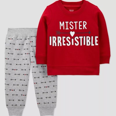 Just One You Baby Boys' 2pc 'Mr. Irresistible' Valentine's Day Top and Bottom Set