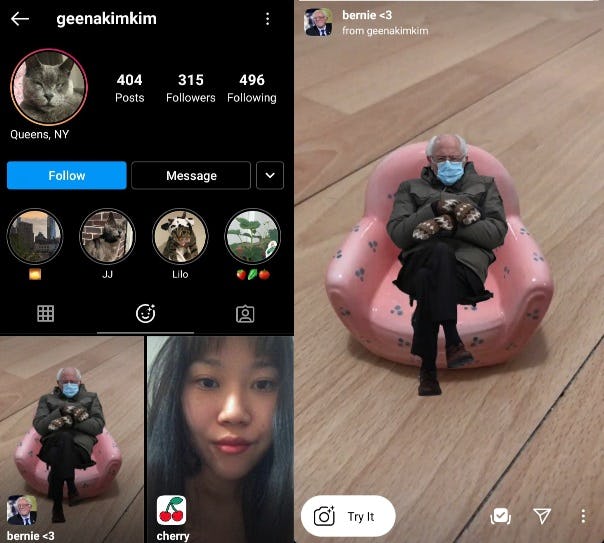 This Bernie Sanders Inauguration Meme Instagram Filter Puts The Senator Anywhere You Go