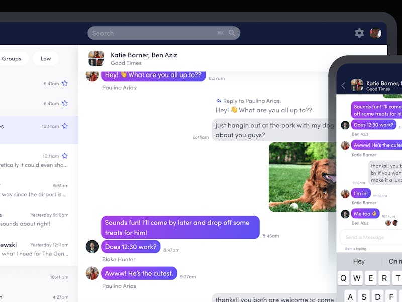 Beeper is a chat app that allows users to communicate with iMessage.
