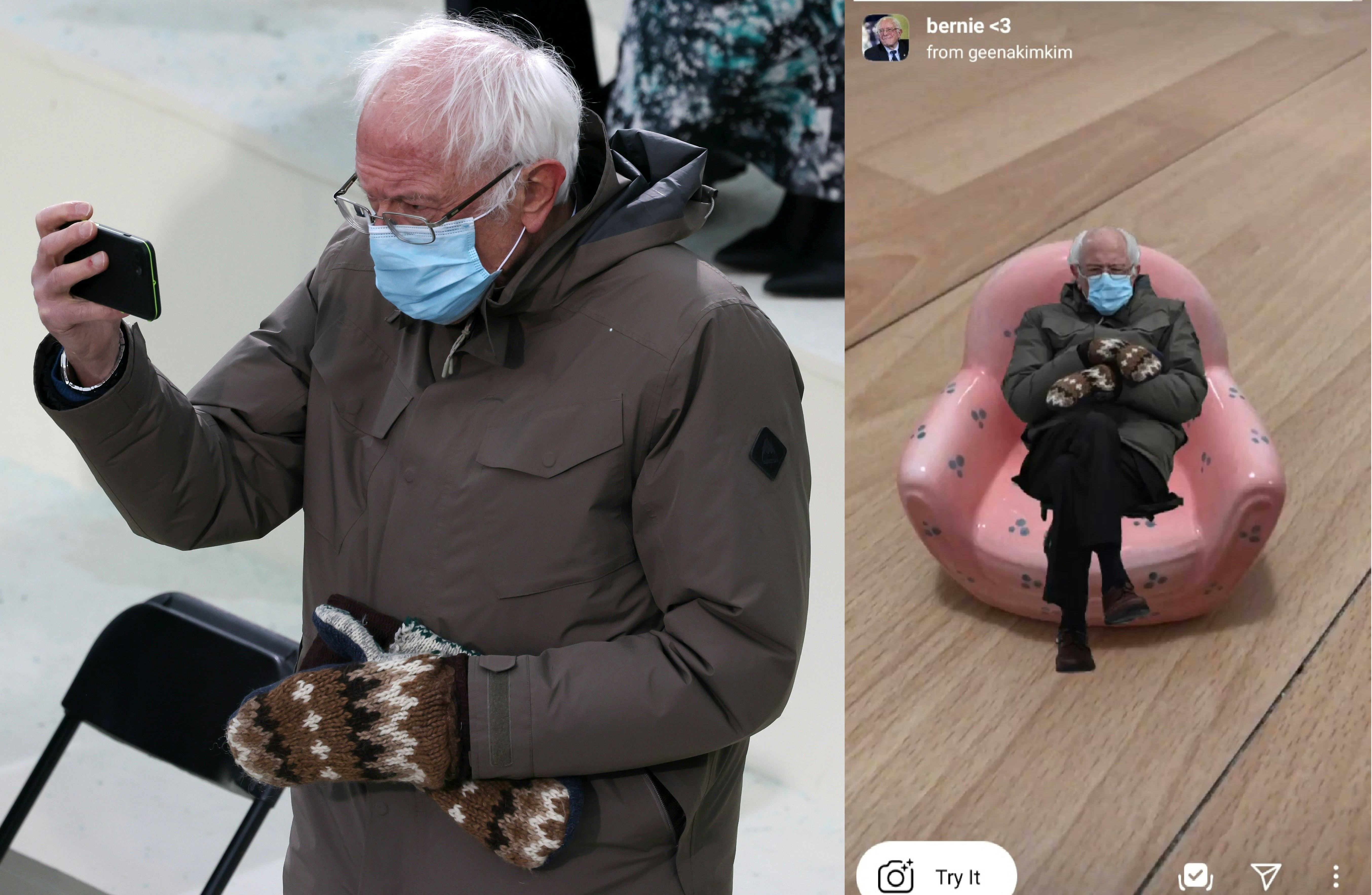 This Bernie Sanders Inauguration Meme Instagram Filter Puts The Senator