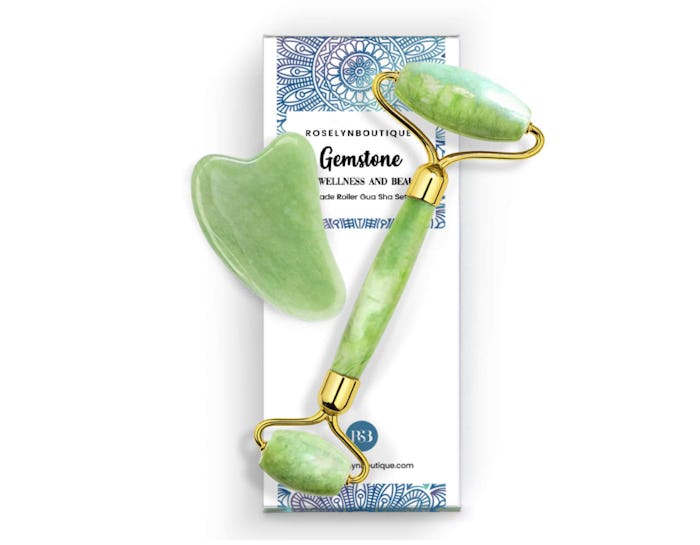 selynBoutique Jade Roller and Gua Sha Set