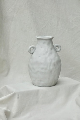 Ceramic Off White Handle Minimalist Amphora