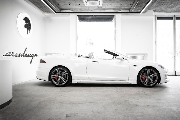 Ares Design converted a Tesla Model S into a convertible.