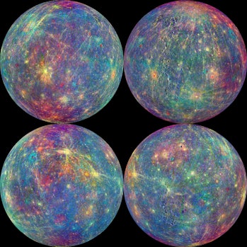 Mercury false color image