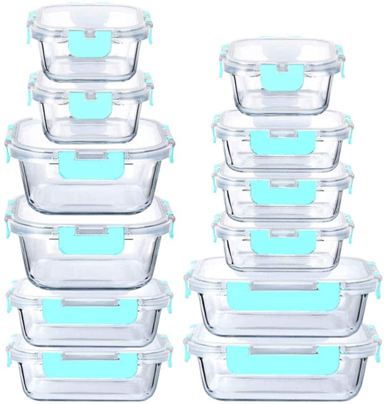 Sparc Lighting Glass Storage Containers (Set of 24)