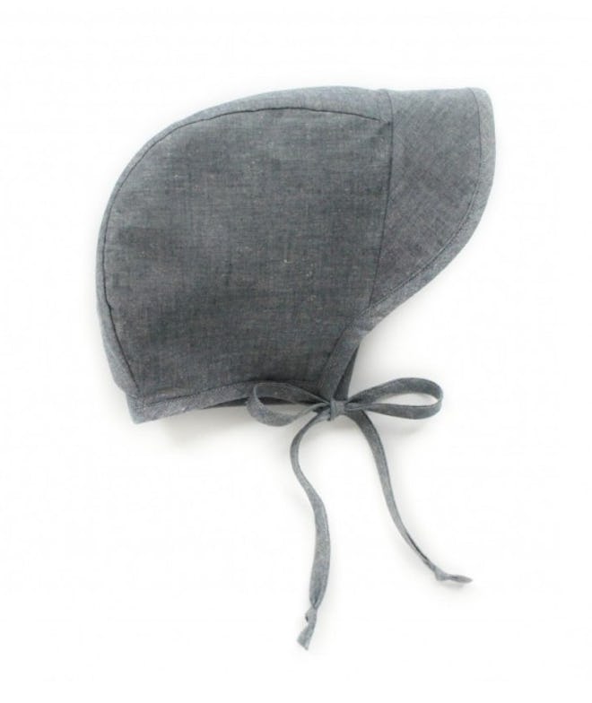 Brimmed Bonnet in Organic Cotton Chambray