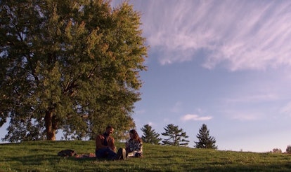 Matt James and Serena P. enjoy a picnic on 'The Bachelor.'