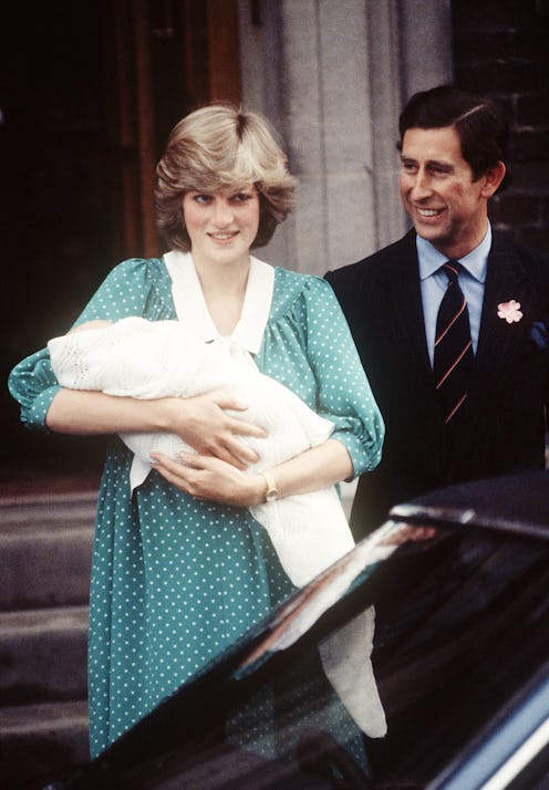 Princess Diana and Prince Charles after the birth of Prince William.