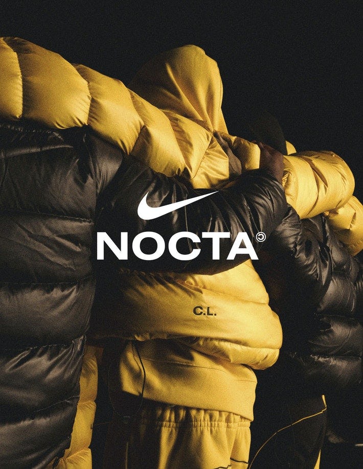 Drake's "NOCTA" brand, created in collaboration with Nike.