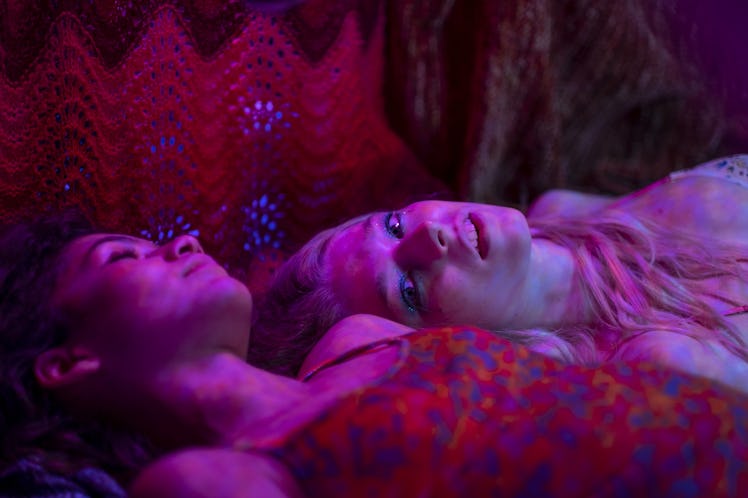 Hunter Schafer and Zendaya as Jules and Rue in Euphoria.