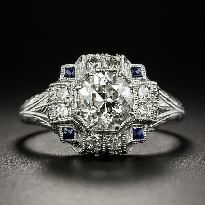 Art Deco 1.23 Carat Diamond Engagement Ring