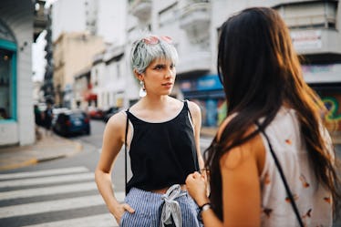 Lesbian couple breaking up