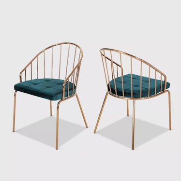 Set of 2 Doane Modern Velvet Dining Chairs
