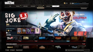 The Call of Duty store featuring the Big Joke Clown skin